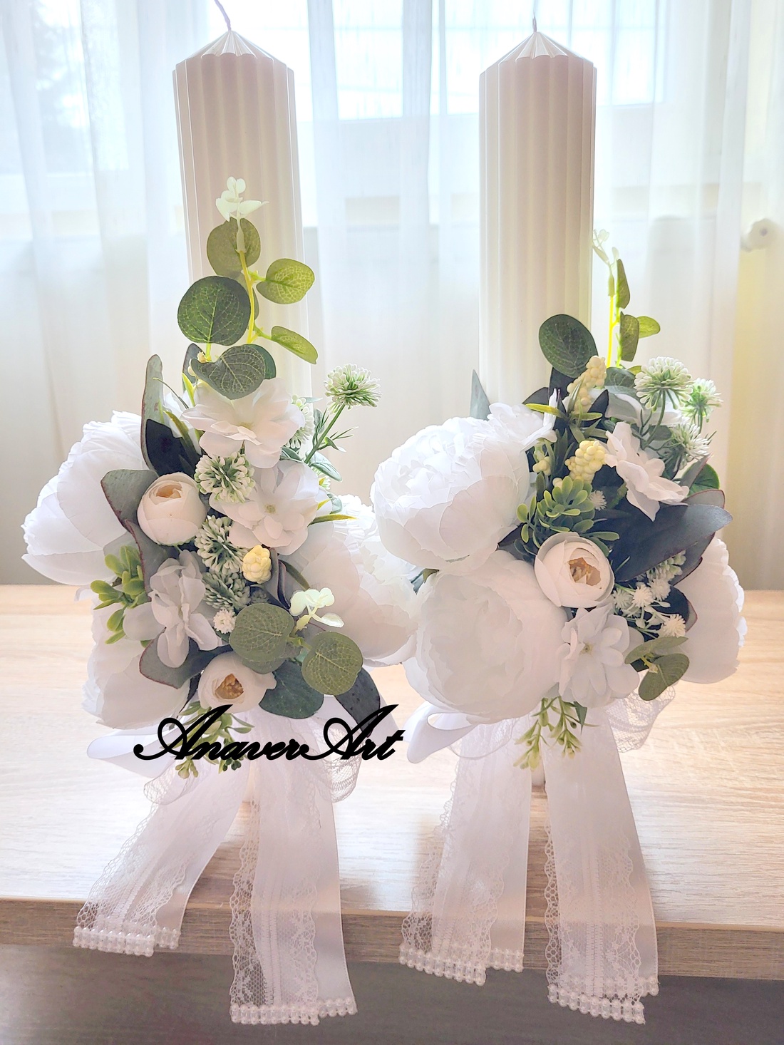 Lumanare de cununie/Lumanare nunta - accesorii nuntă - materiale decor pentru nuntă - lumânări de nuntă și suport lumânări - Artynos.ro