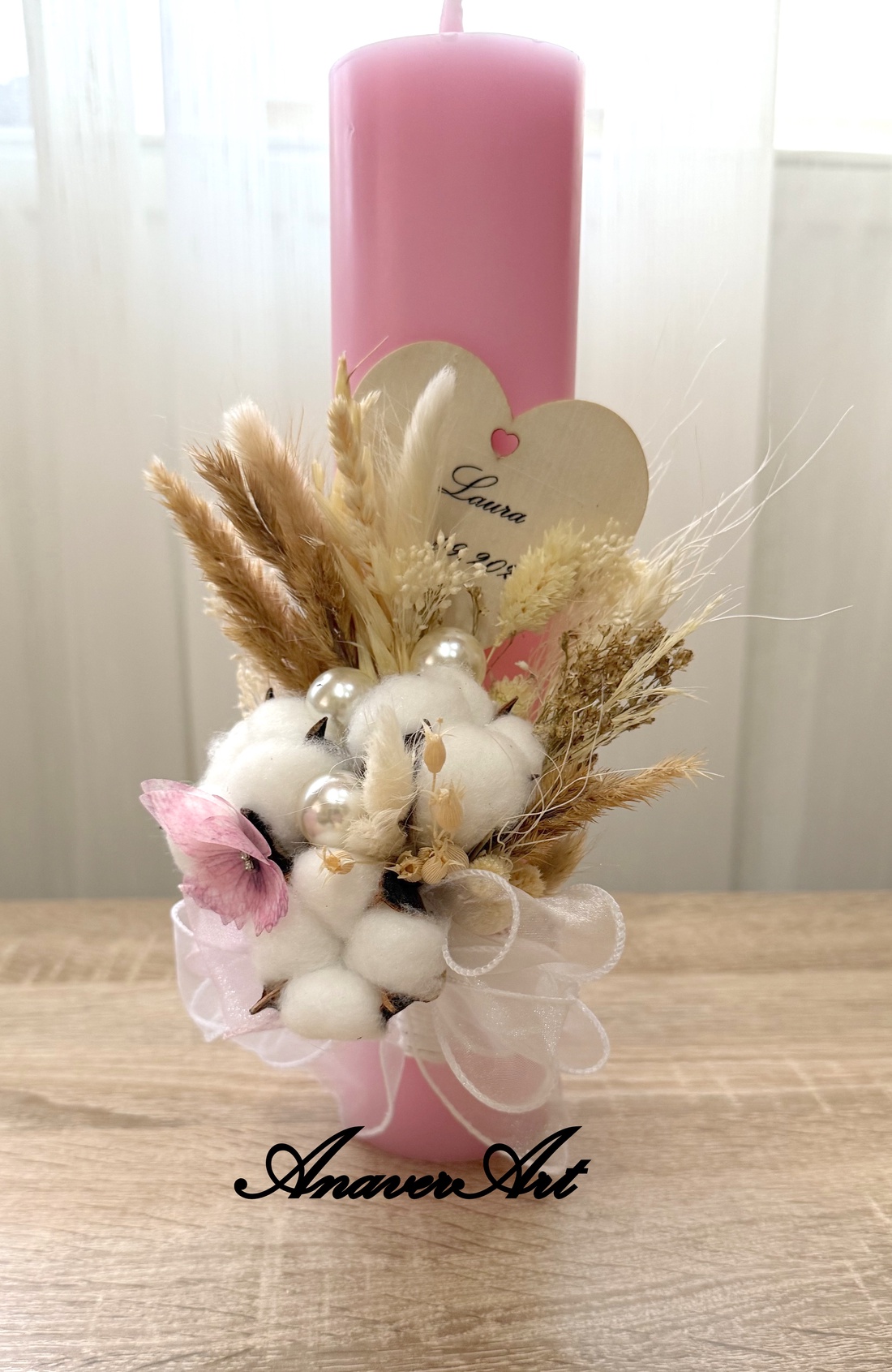 Lumanare botez fetita - jucării și echipamente pentru copii - daruri de botez - Artynos.ro