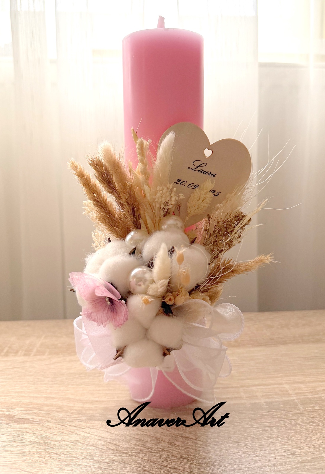 Lumanare botez fetita - jucării și echipamente pentru copii - daruri de botez - Artynos.ro