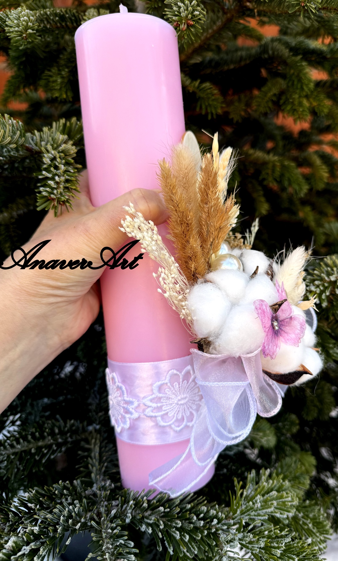 Lumanare botez fetita - jucării și echipamente pentru copii - daruri de botez - Artynos.ro