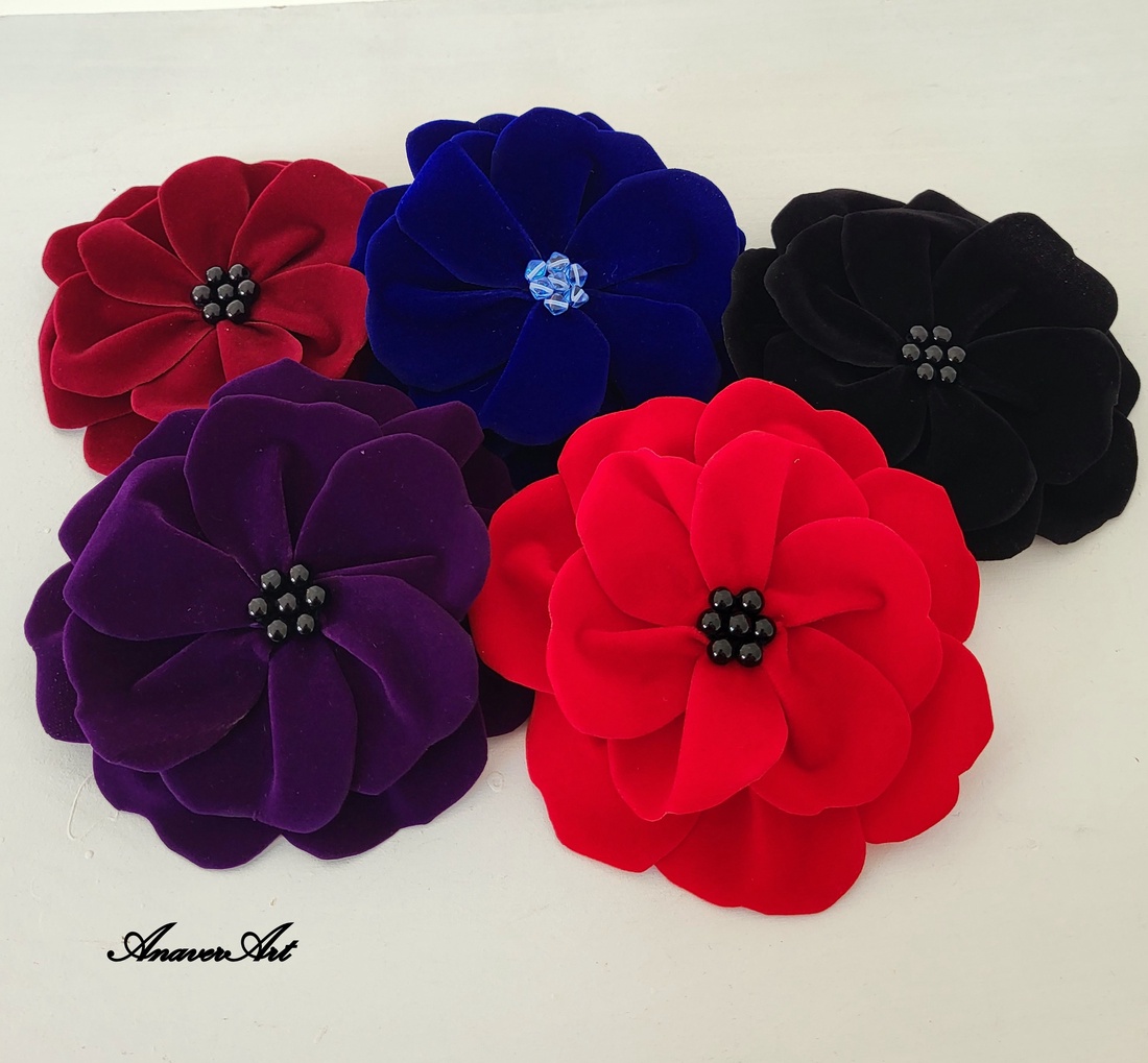 Brose catifea - bijuterii - broșe - Artynos.ro