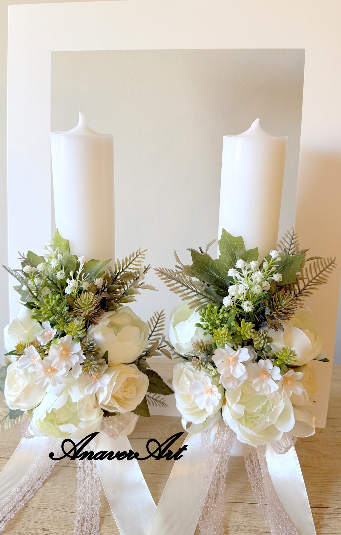 Lumanare de cununie Lumanare nunta - accesorii nuntă - materiale decor pentru nuntă - lumânări de nuntă și suport lumânări - Artynos.ro