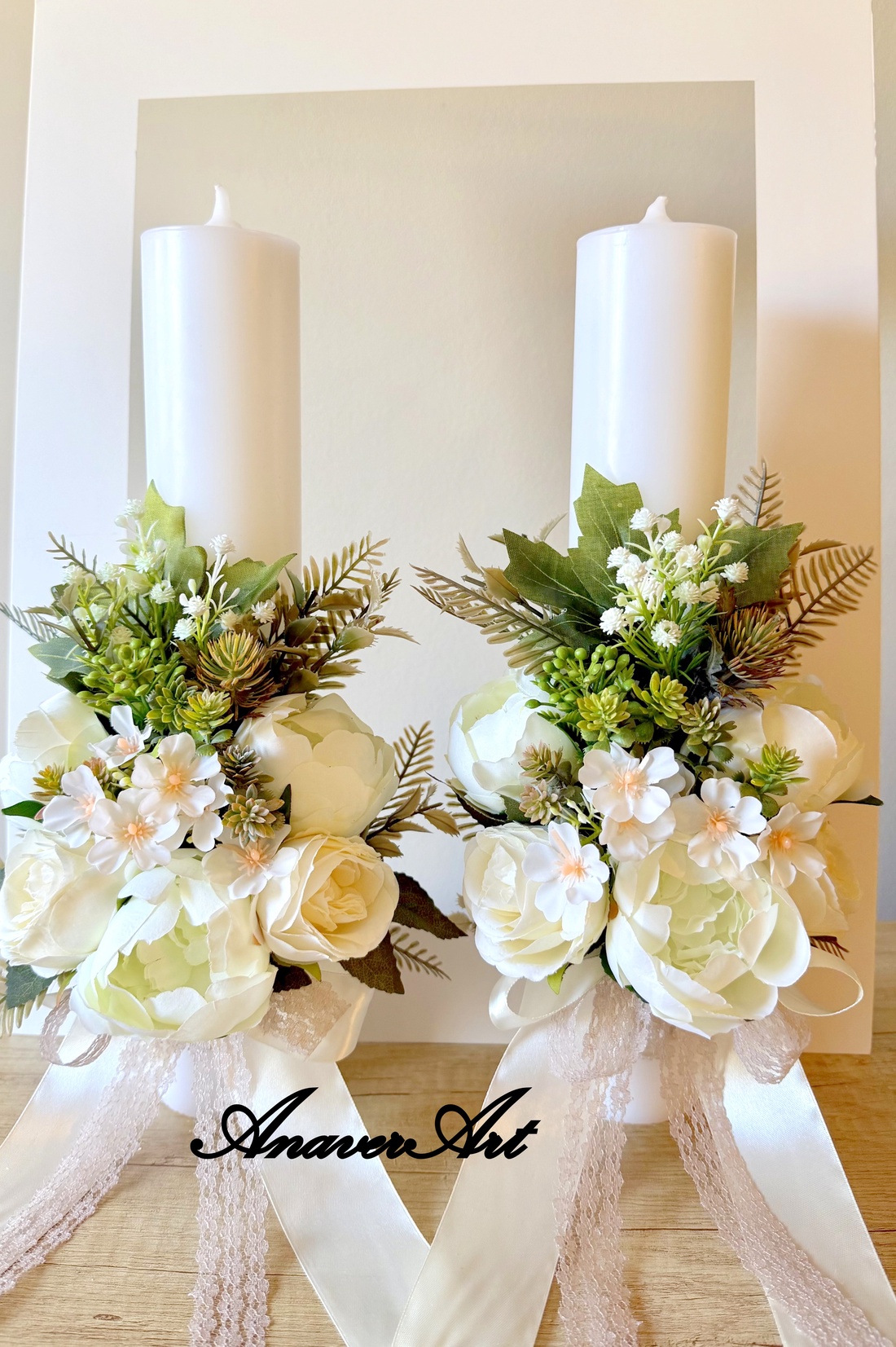 Lumanare de cununie Lumanare nunta - accesorii nuntă - materiale decor pentru nuntă - lumânări de nuntă și suport lumânări - Artynos.ro