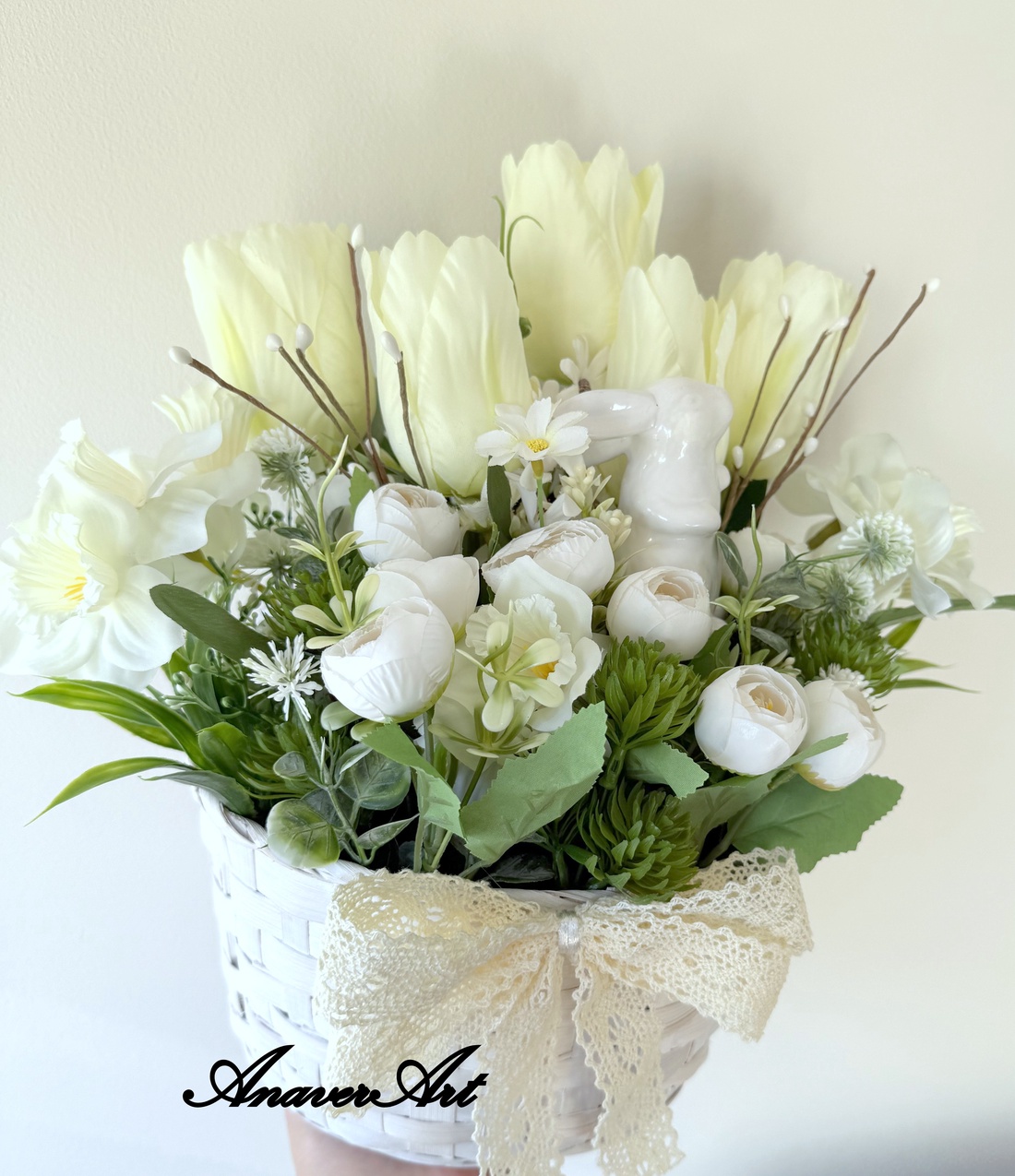 Set aranjament de primavara - decor de sărbători - decorațiuni de paște - decor masă de paște - Artynos.ro