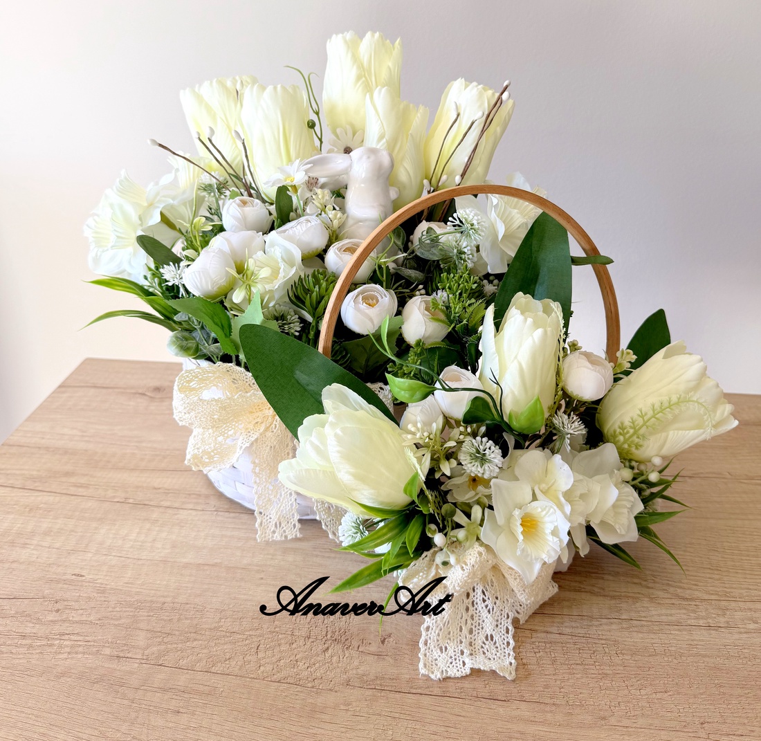 Set aranjament de primavara - decor de sărbători - decorațiuni de paște - decor masă de paște - Artynos.ro