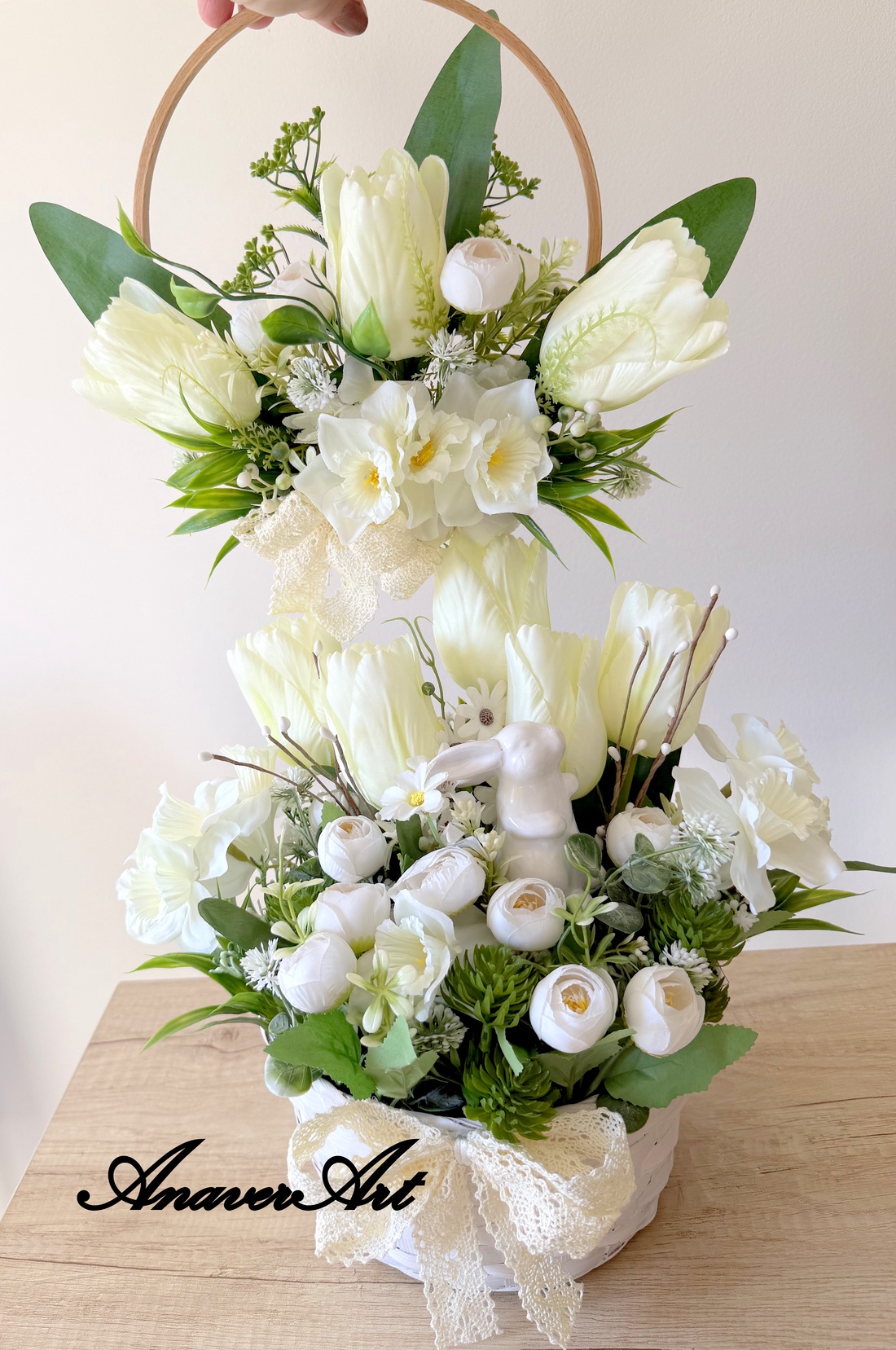 Set aranjament de primavara - decor de sărbători - decorațiuni de paște - decor masă de paște - Artynos.ro