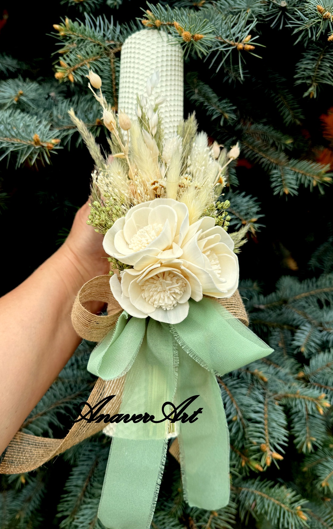 Lumanare de nunta/botez - accesorii nuntă - materiale decor pentru nuntă - lumânări de nuntă și suport lumânări - Artynos.ro