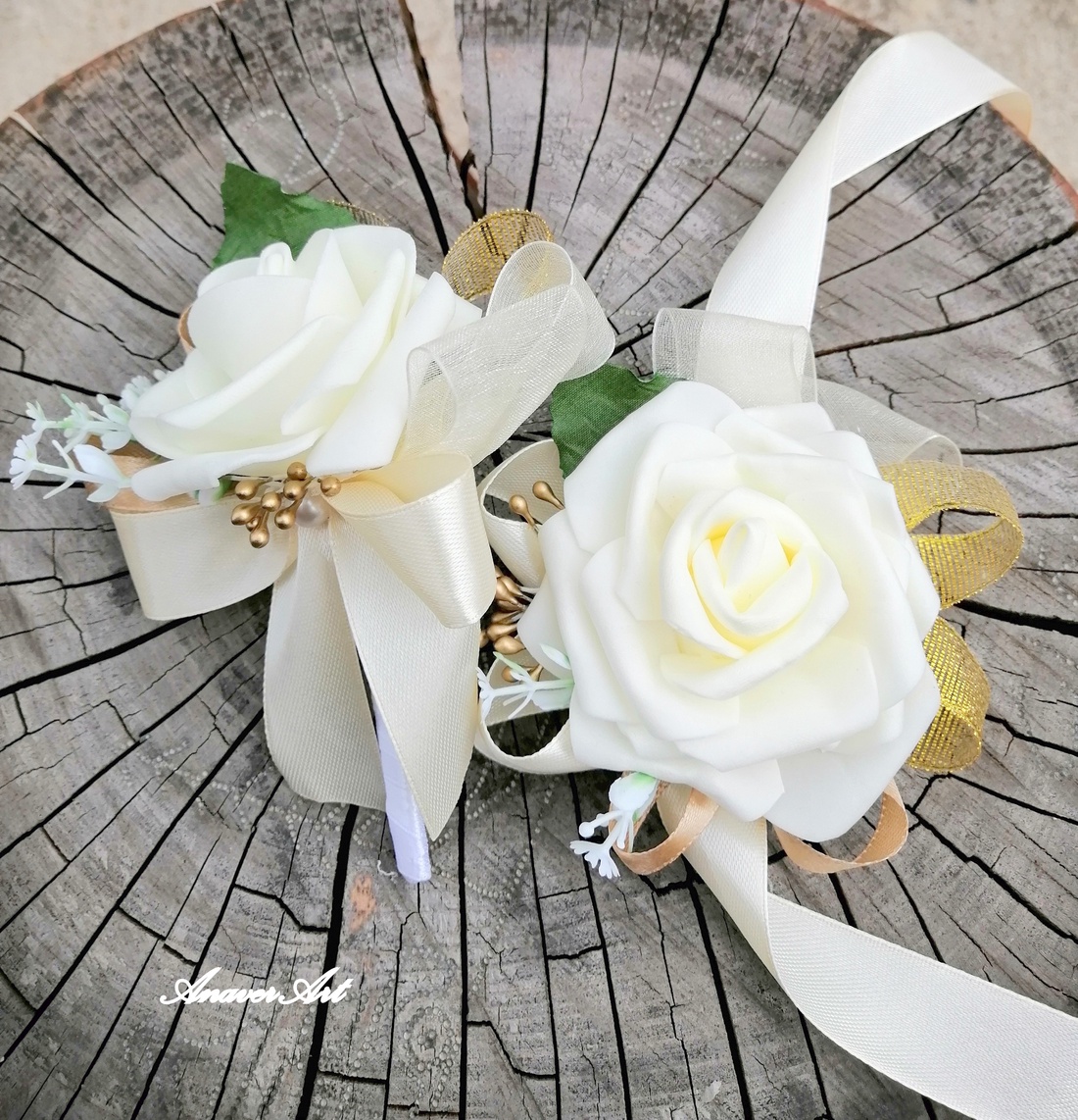 Cocarde nunta /Bratari nunta - accesorii nuntă - materiale decor pentru nuntă - decorațiuni nuntă - Artynos.ro