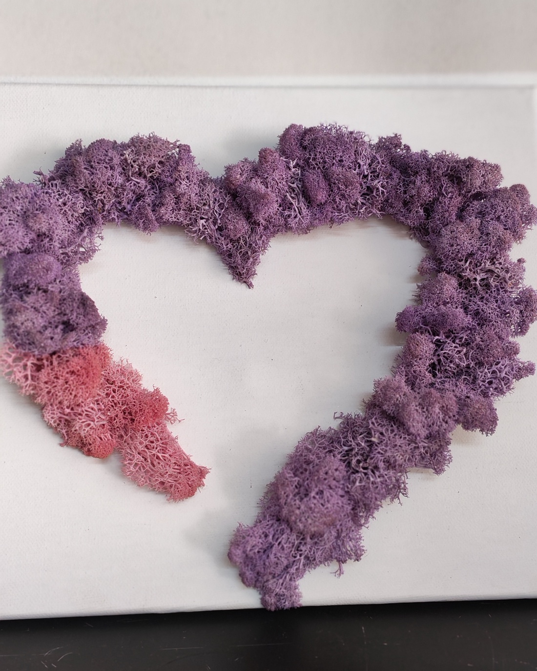 Tablou inimă cu licheni stabilizați  - casă & stil de viață - decorațiuni de casă - decorațiuni de pereți - tablou cu licheni - Artynos.ro