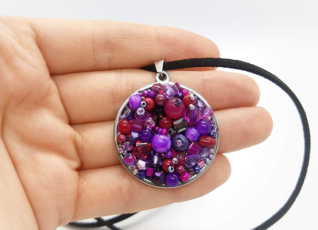 Colier Purple Dream - bijuterii - coliere - coliere cu mărgele - Artynos.ro Colier Purple Dream - bijuterii - coliere - coliere cu mărgele - Artynos.ro