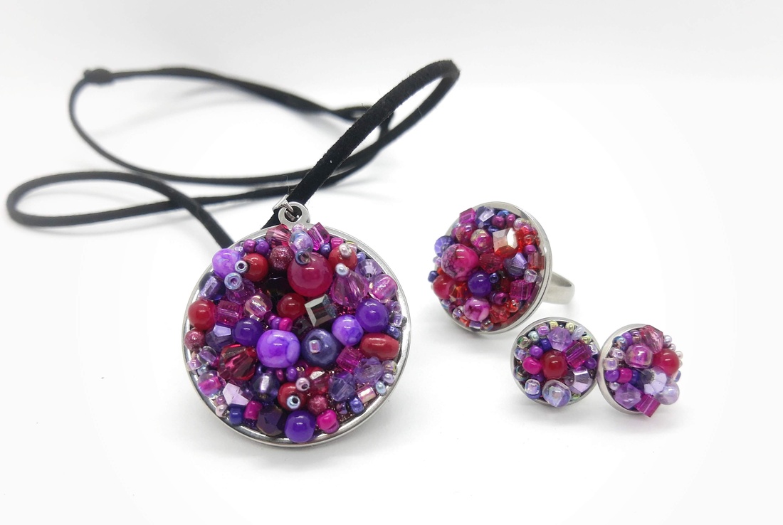 Colier Purple Dream - bijuterii - coliere - coliere cu mărgele - Artynos.ro Colier Purple Dream - bijuterii - coliere - coliere cu mărgele - Artynos.ro