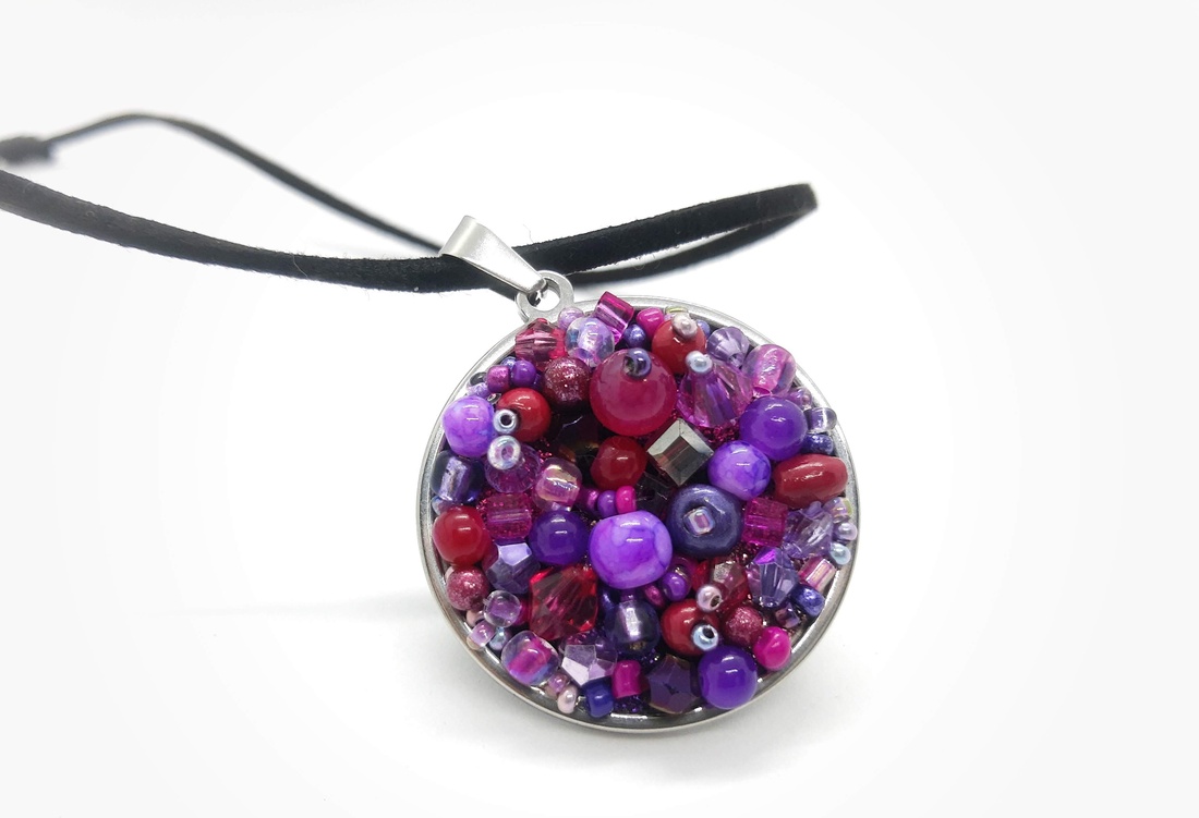 Colier Purple Dream - bijuterii - coliere - coliere cu mărgele - Artynos.ro Colier Purple Dream - bijuterii - coliere - coliere cu mărgele - Artynos.ro