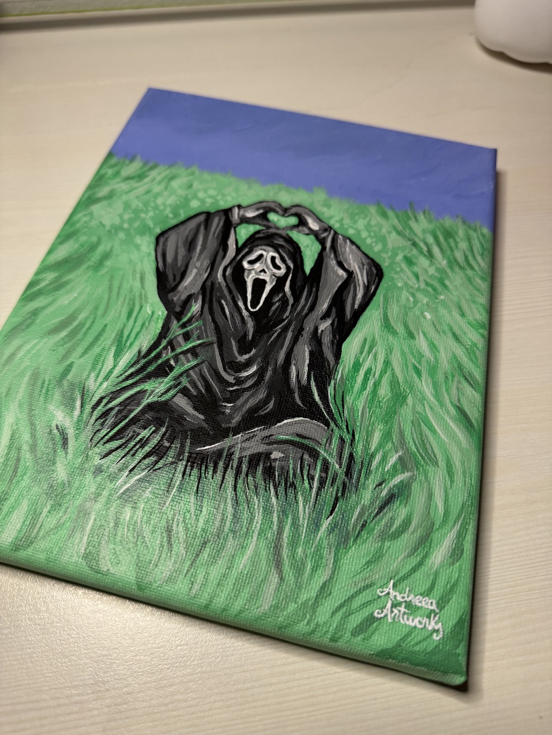 Tablou pictat Ghostface  - casă & stil de viață - decorațiuni de casă - picturi murale - tablouri/picturi pe pânză - Artynos.ro