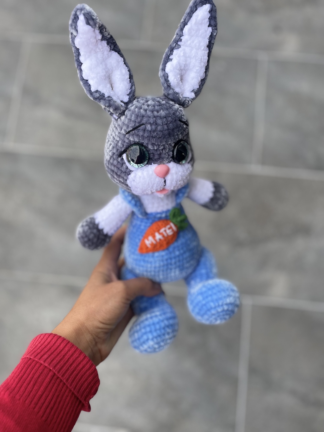 Iepuraș croșetat  - jucării și echipamente pentru copii - plușuri - păpușă croșetată, păpușă de pluș - Artynos.ro