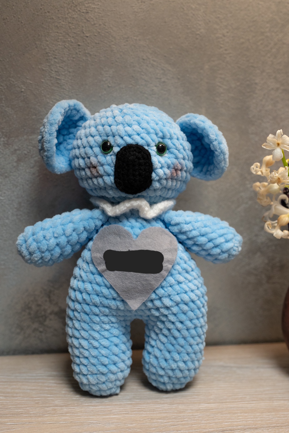 Urs Koala croșetat personalizabil - jucării și echipamente pentru copii - plușuri - păpușă croșetată, păpușă de pluș - Artynos.ro