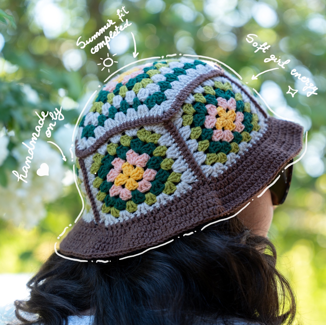 Pălărie - bucket hat crosetata - îmbrăcăminte și modă - eșarfe, pălării, fularuri - pălărie - Artynos.ro