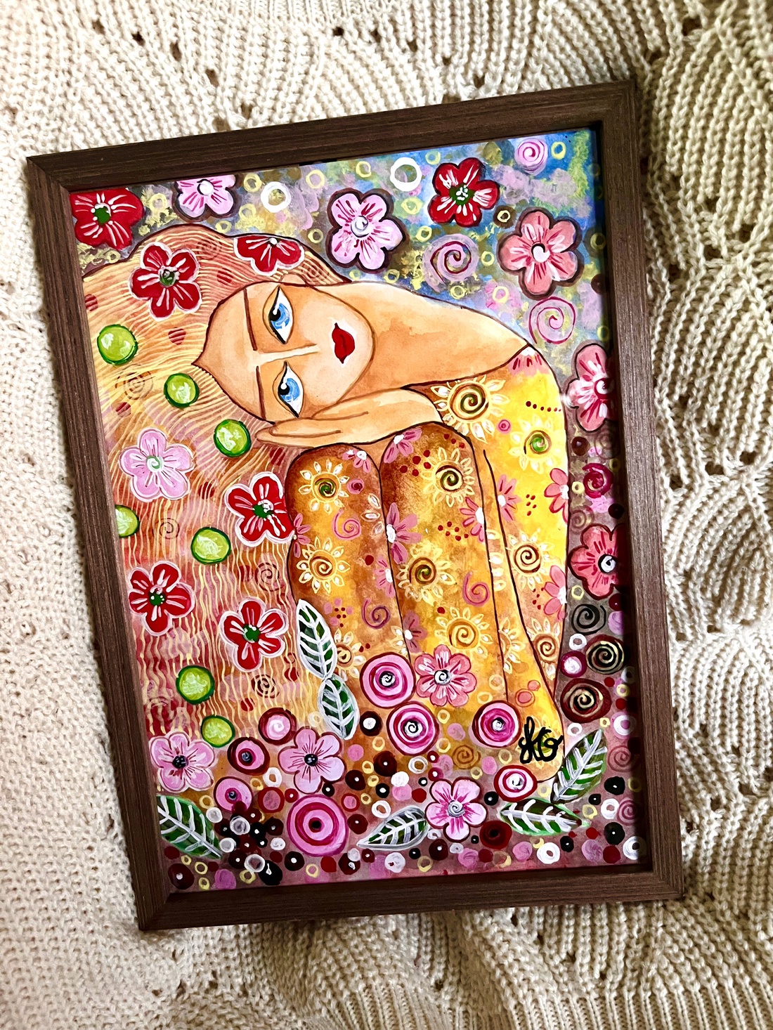 Tablou pictură Spring in Her soul - casă & stil de viață - decorațiuni de casă - picturi murale - tablouri/picturi pe pânză - Artynos.ro