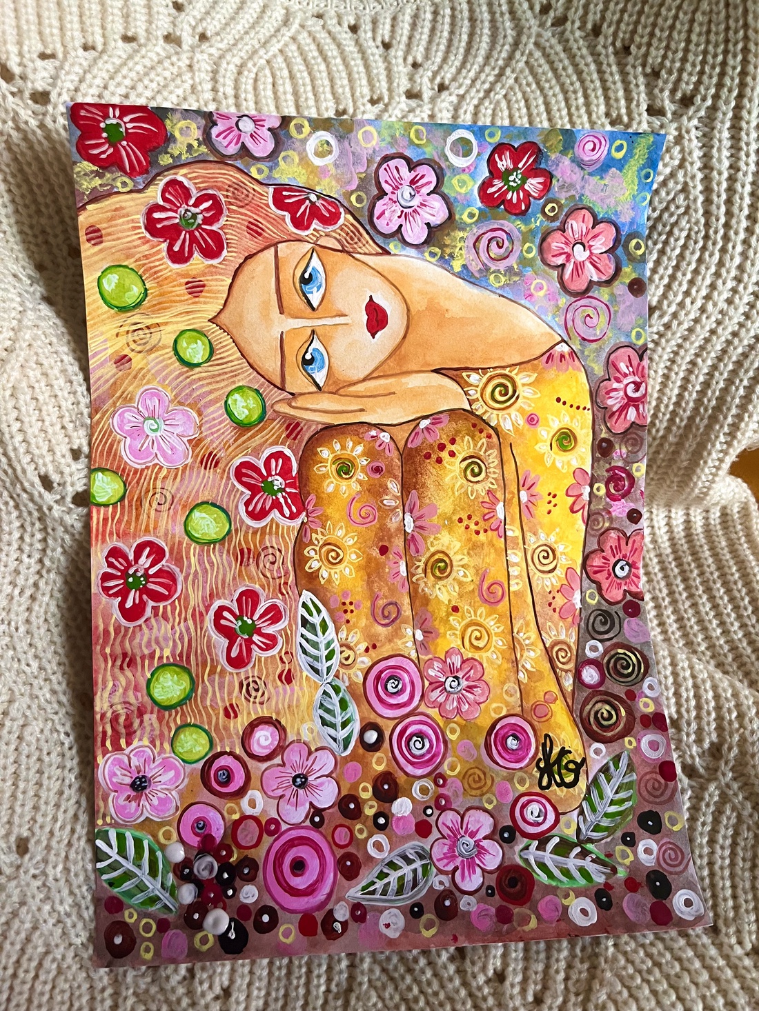 Tablou pictură Spring in Her soul - casă & stil de viață - decorațiuni de casă - picturi murale - tablouri/picturi pe pânză - Artynos.ro