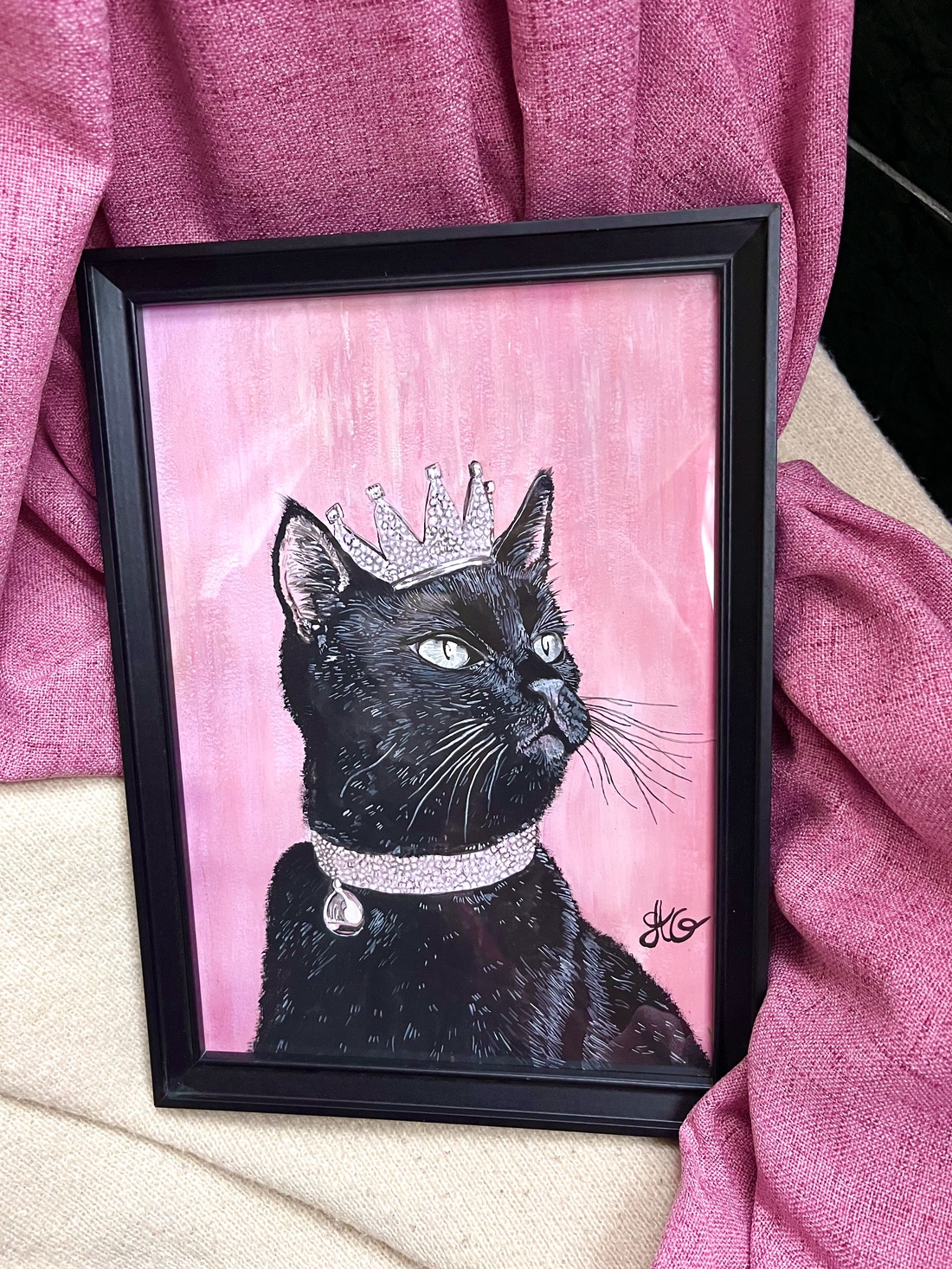 Tablou pictură The Queen Cat/Regina Pisicilor - casă & stil de viață - decorațiuni de casă - picturi murale - tablouri/picturi pe pânză - Artynos.ro