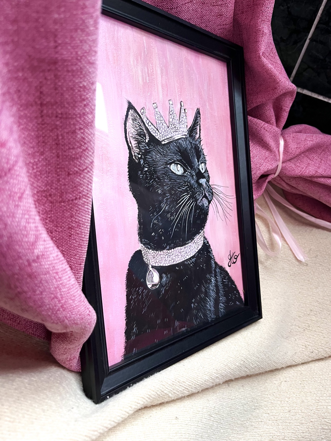 Tablou pictură The Queen Cat/Regina Pisicilor - casă & stil de viață - decorațiuni de casă - picturi murale - tablouri/picturi pe pânză - Artynos.ro