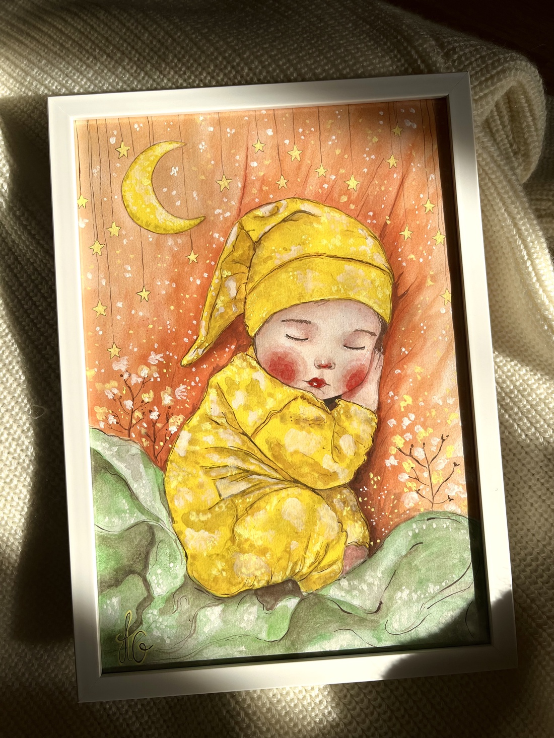 Tablou pictură Cute Baby sleep - casă & stil de viață - decorațiuni de casă - picturi murale - tablouri/picturi pe pânză - Artynos.ro