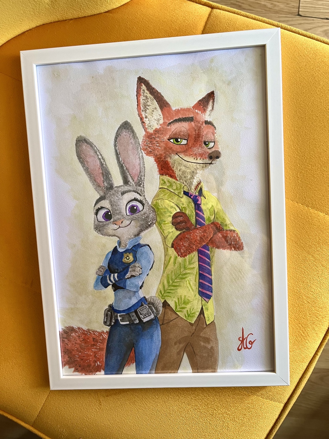 Tablou pictura Zootopia/Zootropolis Judy Hopps și Nick Wilde Disney - casă & stil de viață - decorațiuni de casă - picturi murale - tablouri/picturi pe pânză - Artynos.ro