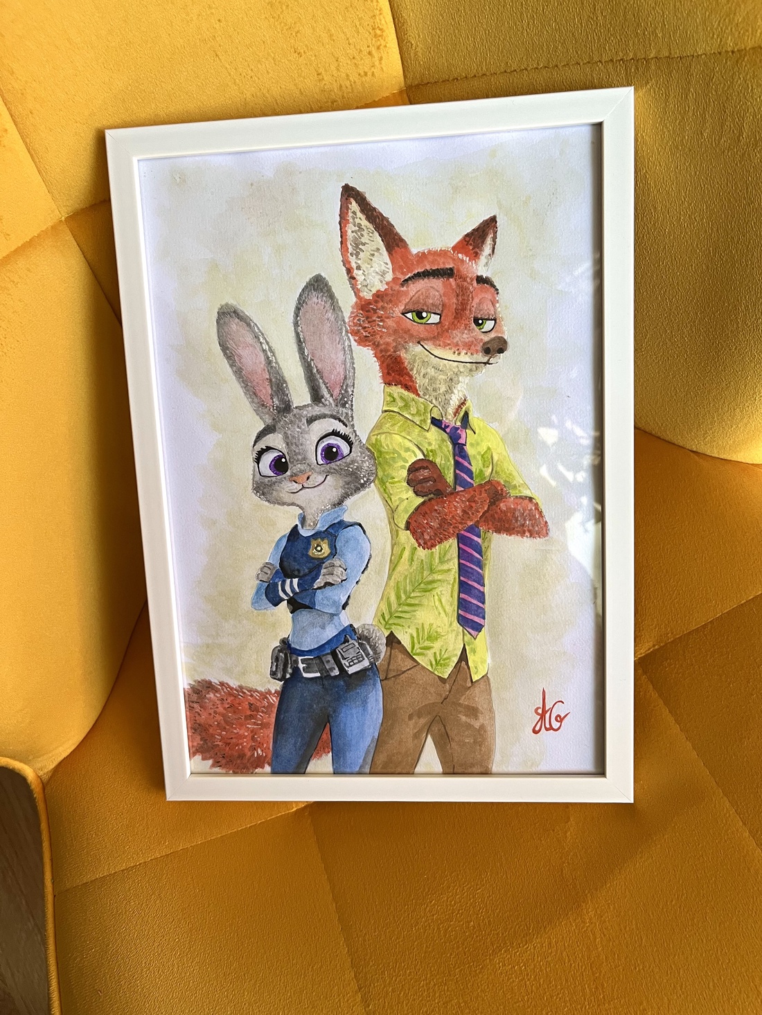 Tablou pictura Zootopia/Zootropolis Judy Hopps și Nick Wilde Disney - casă & stil de viață - decorațiuni de casă - picturi murale - tablouri/picturi pe pânză - Artynos.ro