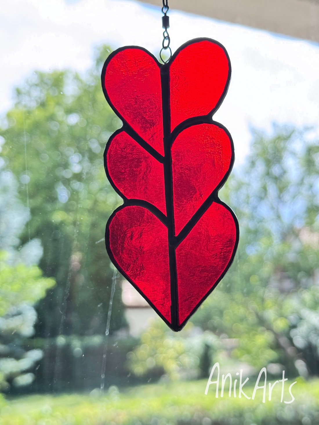 Forgó szív dekoráció suncatcher - casă & stil de viață - decorațiuni de casă - decorațiuni de geam și ușă - ornamente de ușă  - Artynos.ro