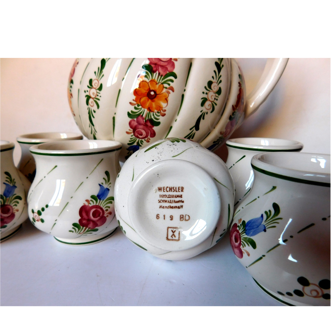 Set frumos de ceramică Wechsler din Austria - casă & stil de viață - echipamente de bucătărie - accesorii de servire - pahare de vin - Artynos.ro