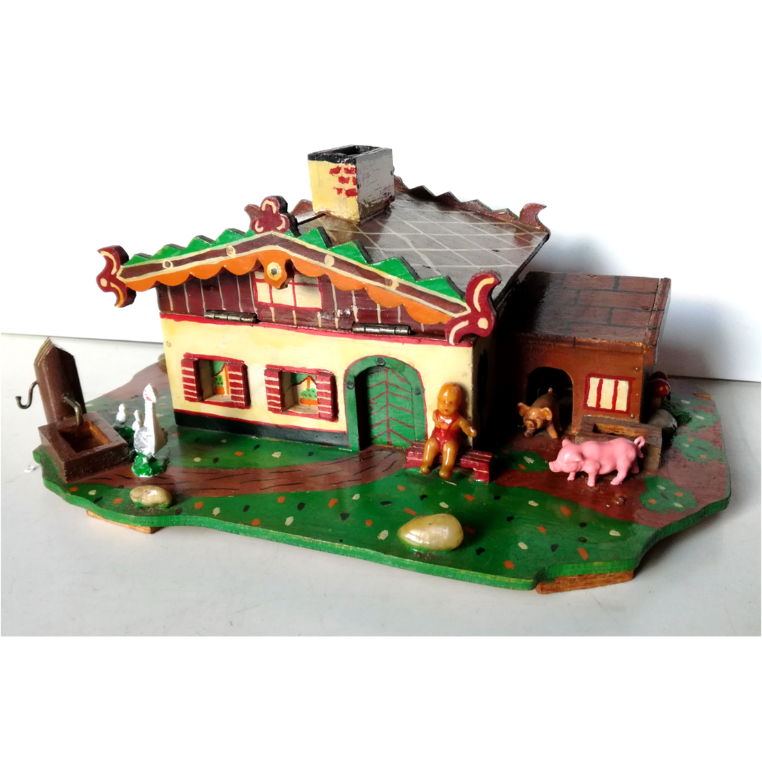 Cutie de bani vintage cu casă alpină - bijuterii - suporturi și cutii de bijuterii - cutii de bijuterii - Artynos.ro