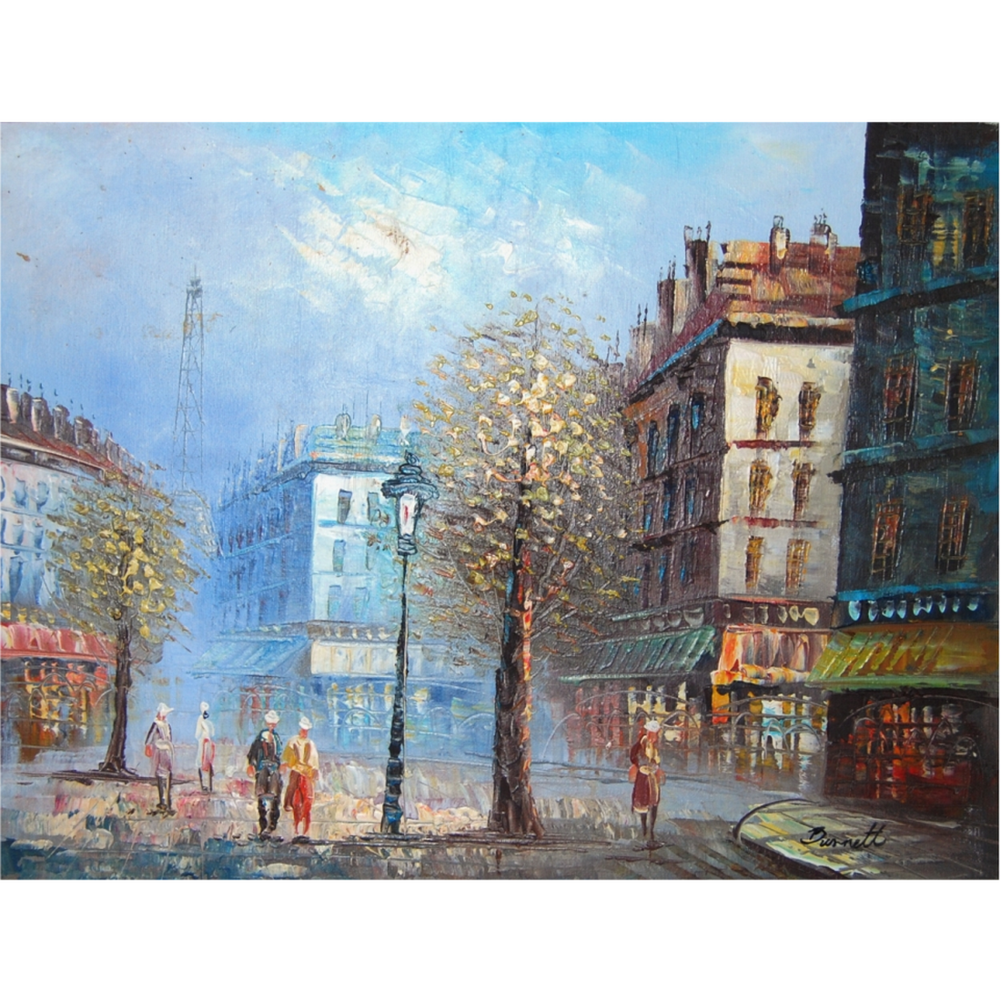 Strada Paris, de pictorița Caroline C. Burnett - arte vizuale și accesorii  - picturi - pictură în ulei - Artynos.ro