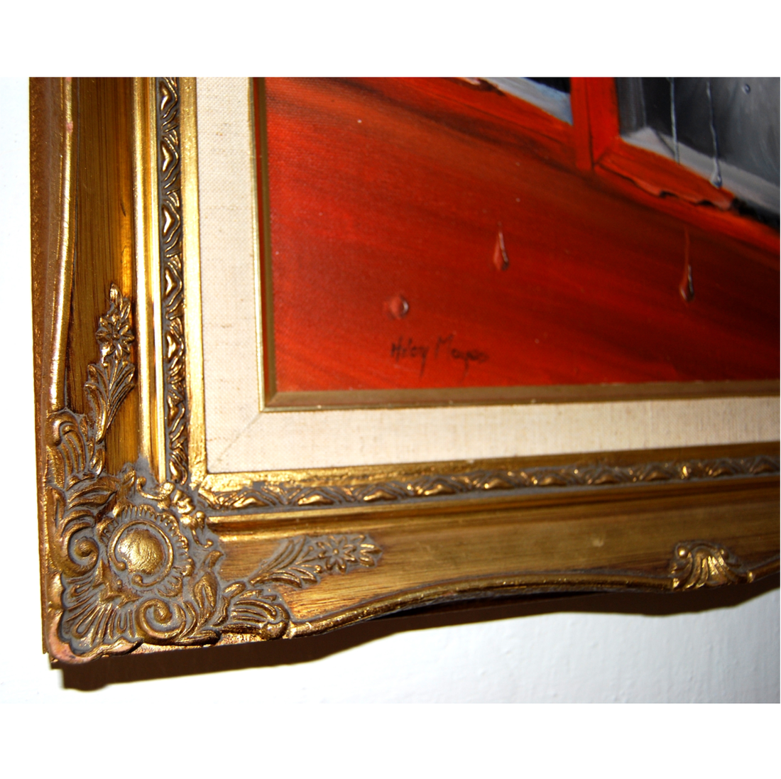 Pisicuță privind pe fereastră, pictură în ulei - arte vizuale și accesorii  - picturi - pictură în ulei - Artynos.ro