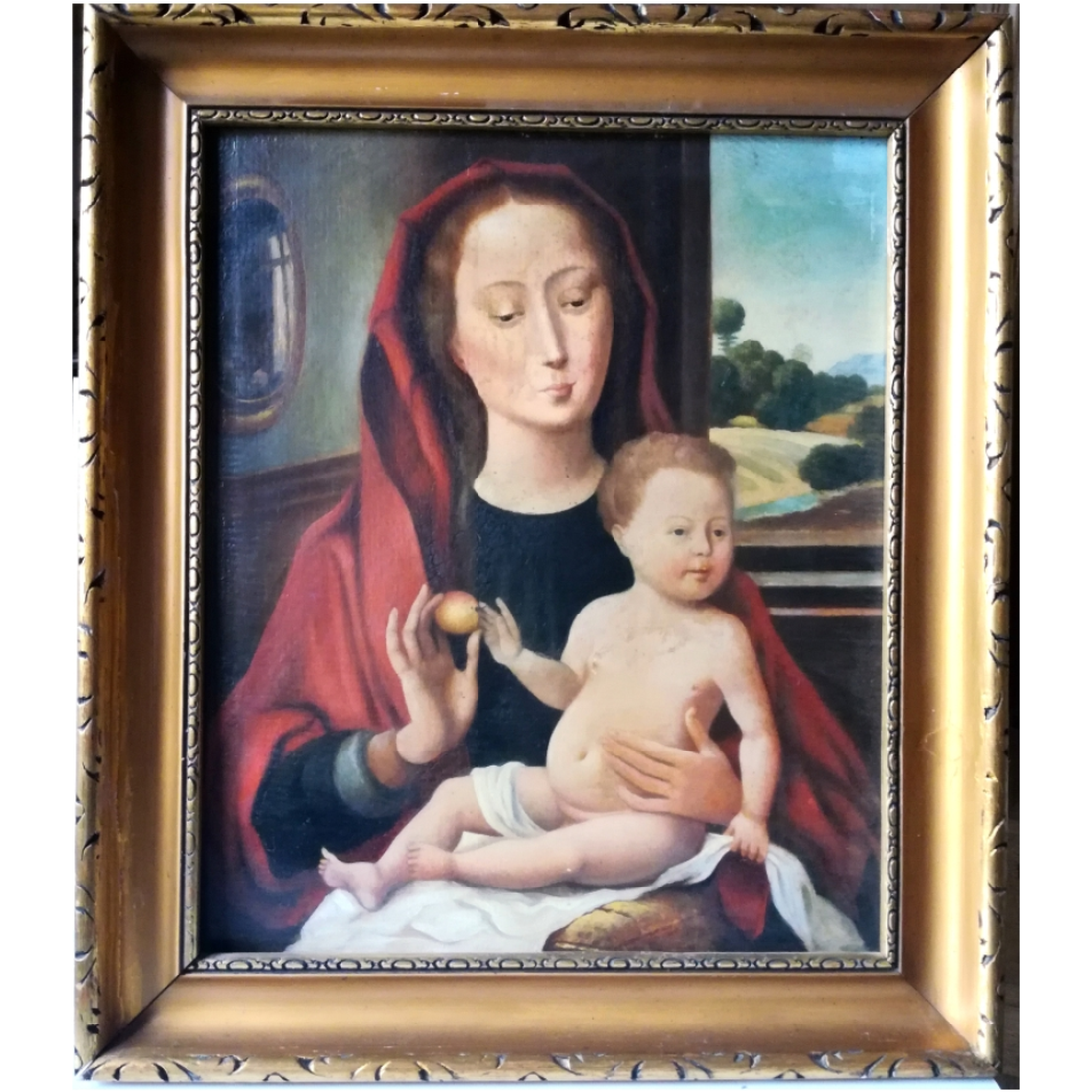 După Hans Memling: Fecioara și Pruncul,  Madonna din măr - casă & stil de viață - accesorii religioase - icoane cu sfinți - Artynos.ro