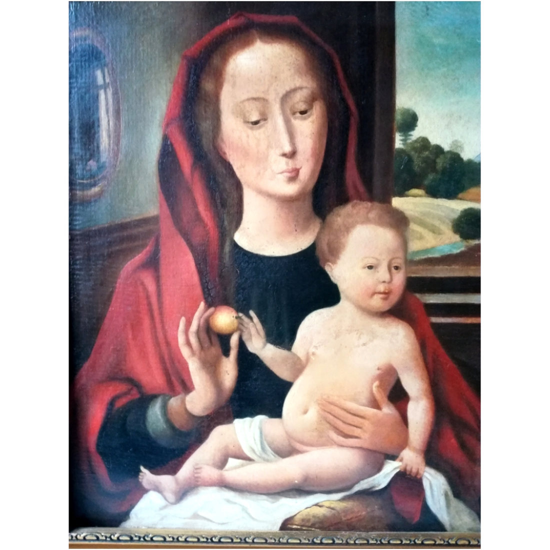 După Hans Memling: Fecioara și Pruncul,  Madonna din măr - casă & stil de viață - accesorii religioase - icoane cu sfinți - Artynos.ro
