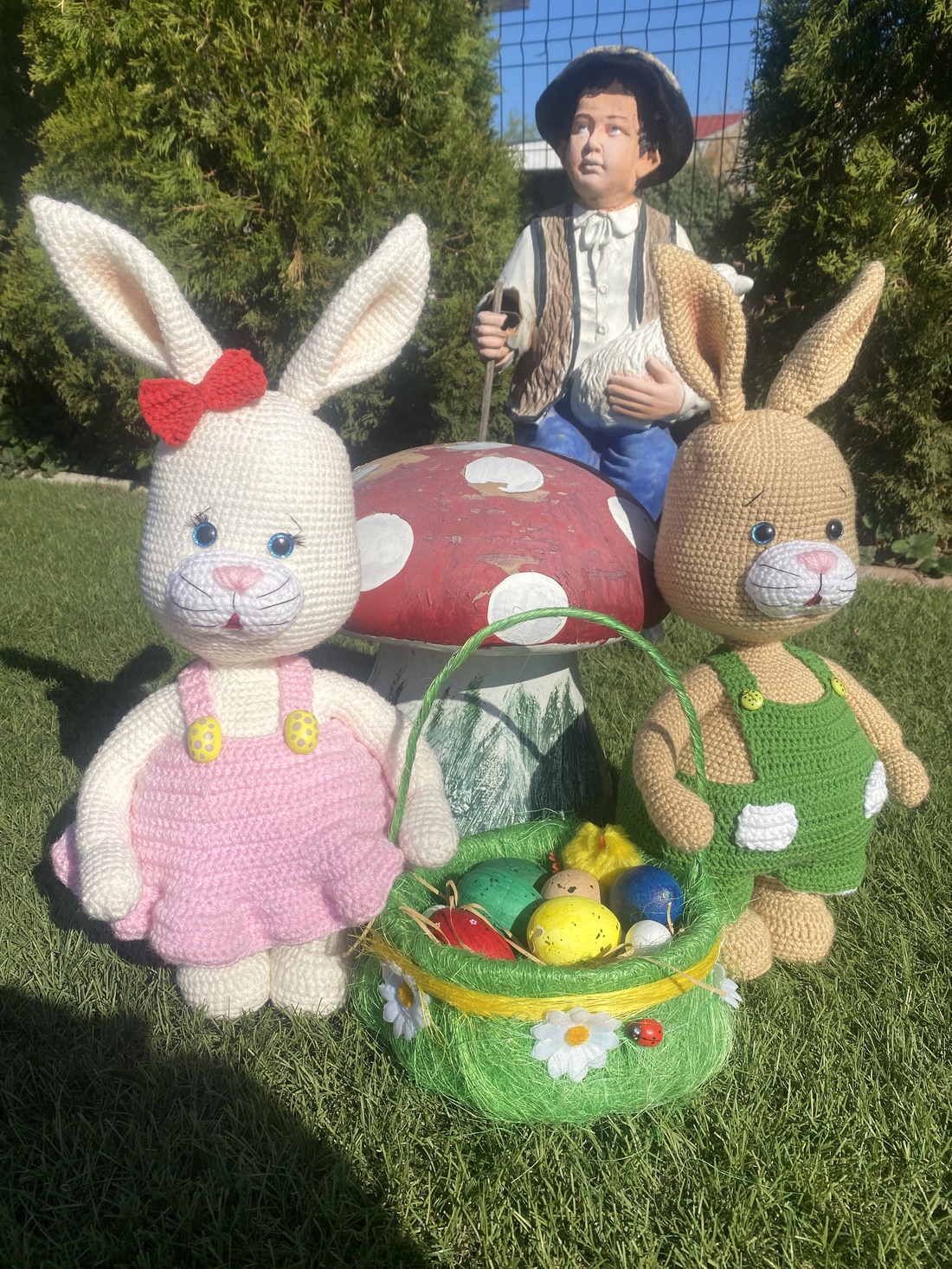 Iepurași croșetați manual  - jucării și echipamente pentru copii - plușuri - păpușă croșetată, păpușă de pluș - Artynos.ro