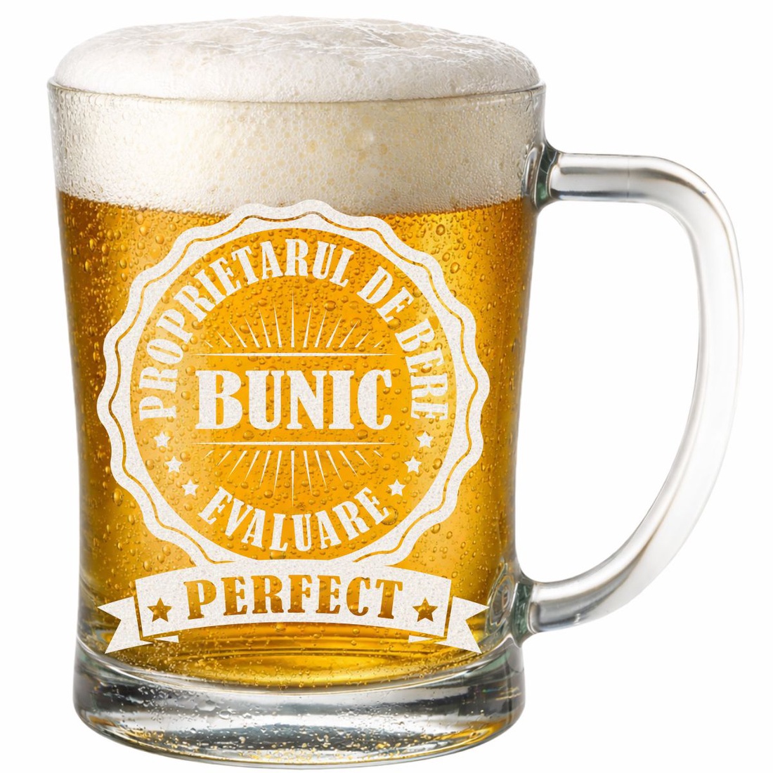 Cană de bere gravată pentru bunic - proprietarul de bere bunic evaluare perfect - casă & stil de viață - echipamente de bucătărie - accesorii de servire - halbă de bere - Artynos.ro