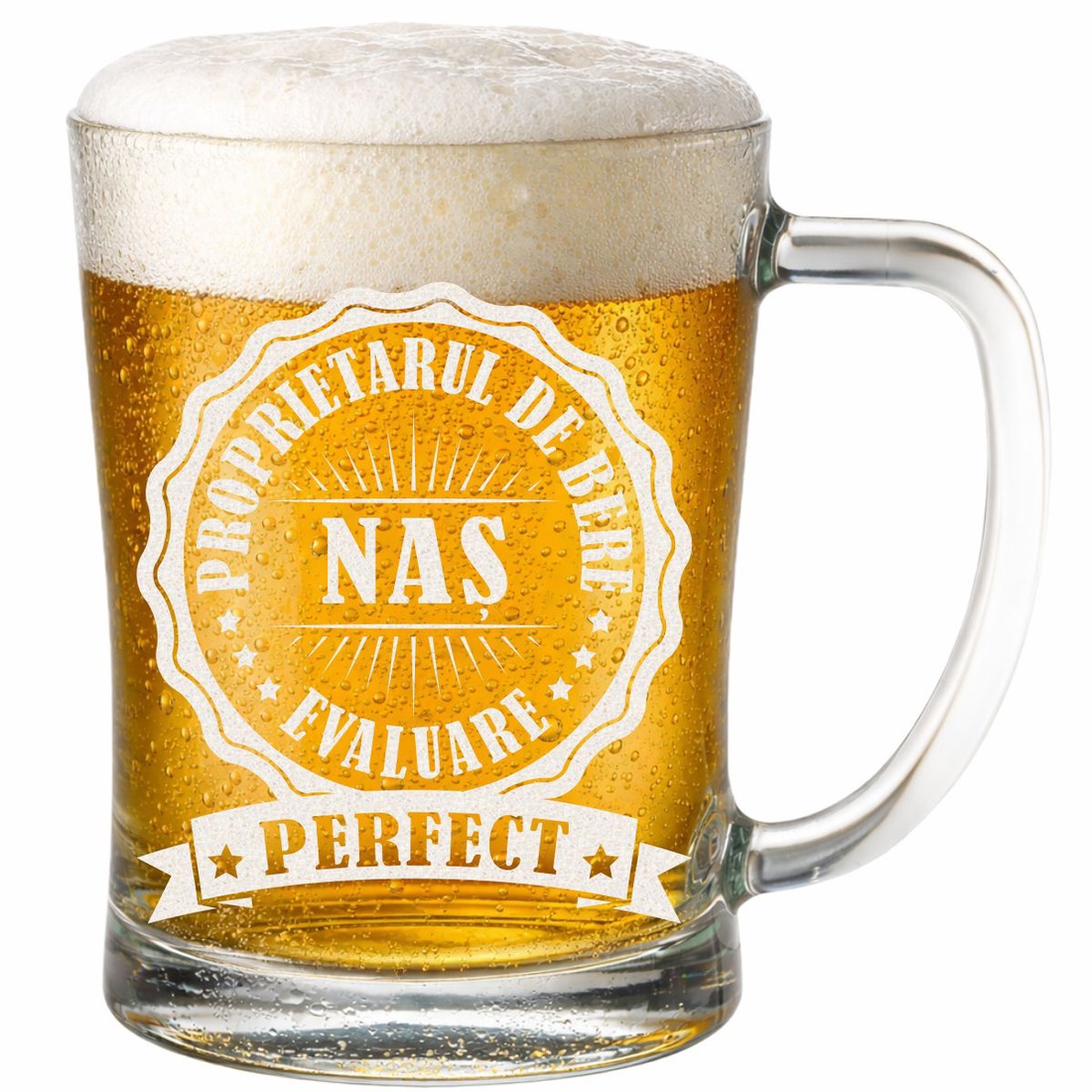 Cană de bere gravată pentru NAȘ - proprietarul de bere NAȘ evaluare perfect - casă & stil de viață - echipamente de bucătărie - accesorii de servire - halbă de bere - Artynos.ro