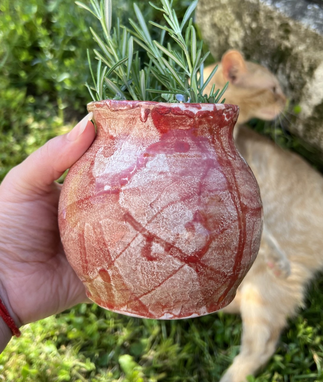 Vază Raku roșu aprins - - Artynos.ro Vază Raku roșu aprins - - Artynos.ro