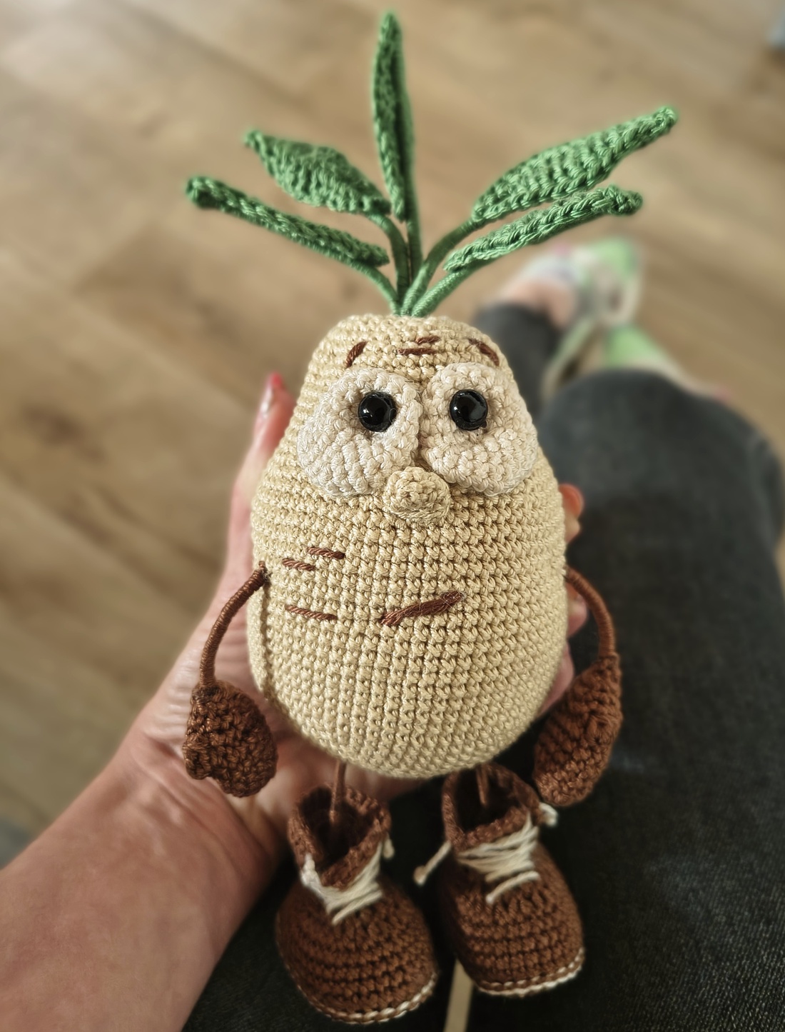 Jucărie Croșetată Educativă Dl Cartof - jucării și echipamente pentru copii - plușuri - legume, fructe de pluș - Artynos.ro