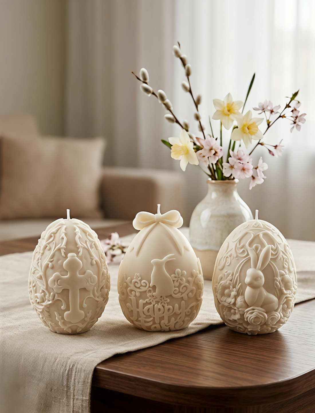 Lumânări decorative pentru masa de Paște  - casă & stil de viață - lumânări, parfumuri, arome - lumânări artizanale - Artynos.ro