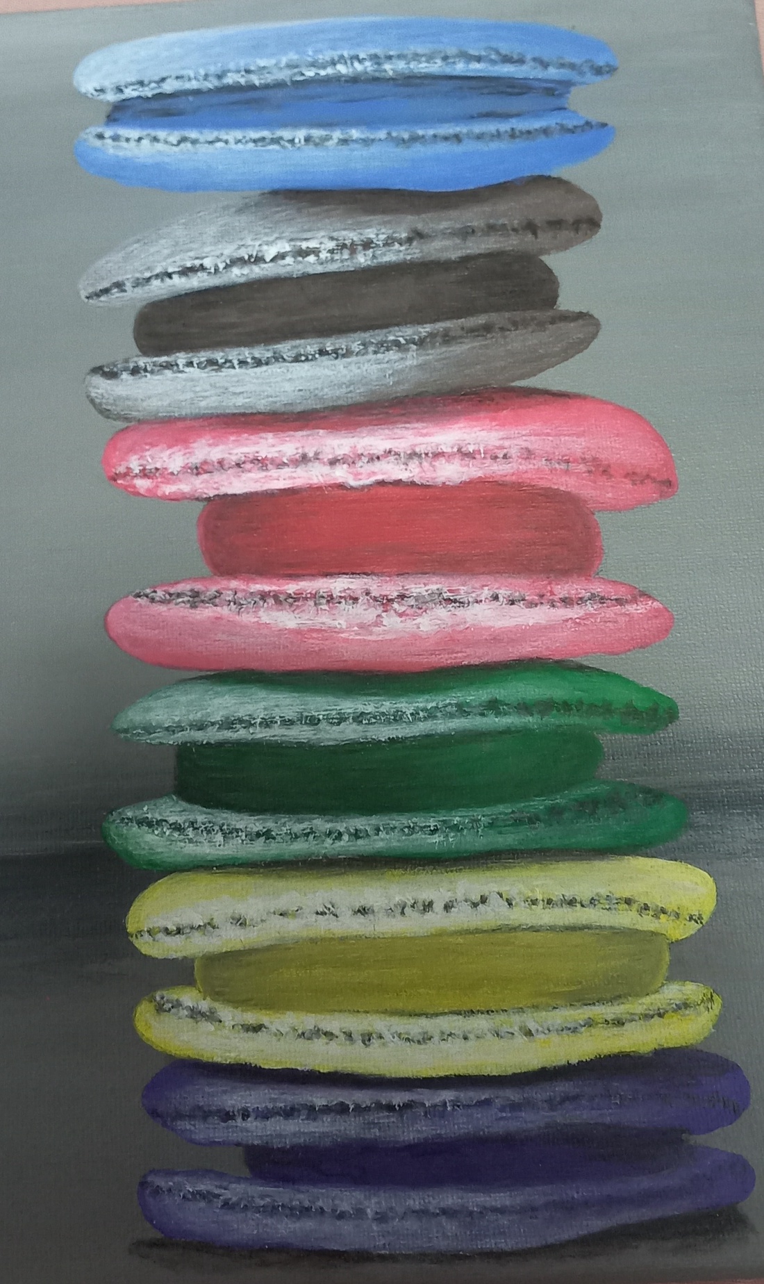 Primul tablou se numește My time/ Al doilea tablou se numește  Macarons  - arte vizuale și accesorii  - picturi - pictură acrilică - Artynos.ro