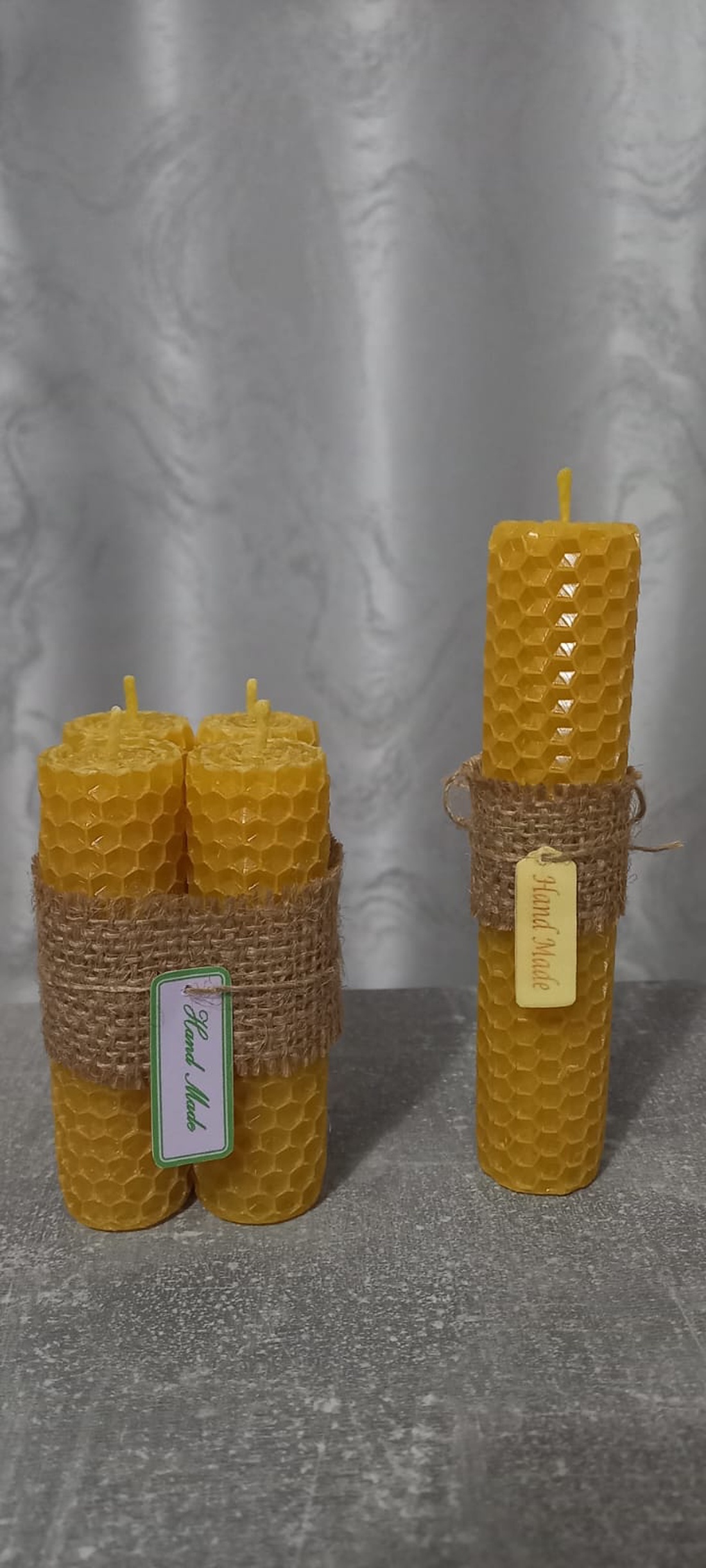 Lumanare rulata din ceara de albine  - accesorii nuntă - materiale decor pentru nuntă - lumânări de nuntă și suport lumânări - Artynos.ro