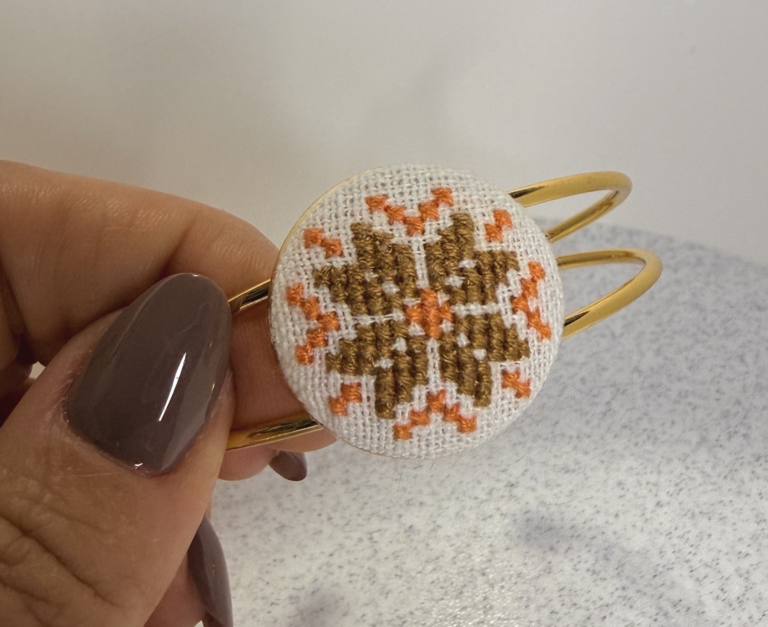 Bratara cusatura manuala - bijuterii - brățări - brățări din cupru - Artynos.ro