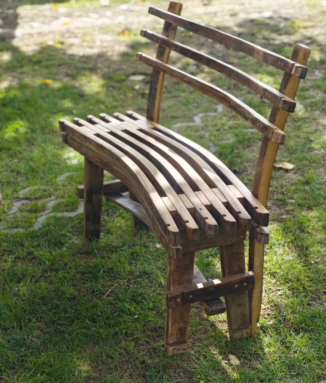 Bancă rustică cu spătar - casă & stil de viață - accesorii pentru casă și grădină - mobilier și bănci de grădină  - Artynos.ro