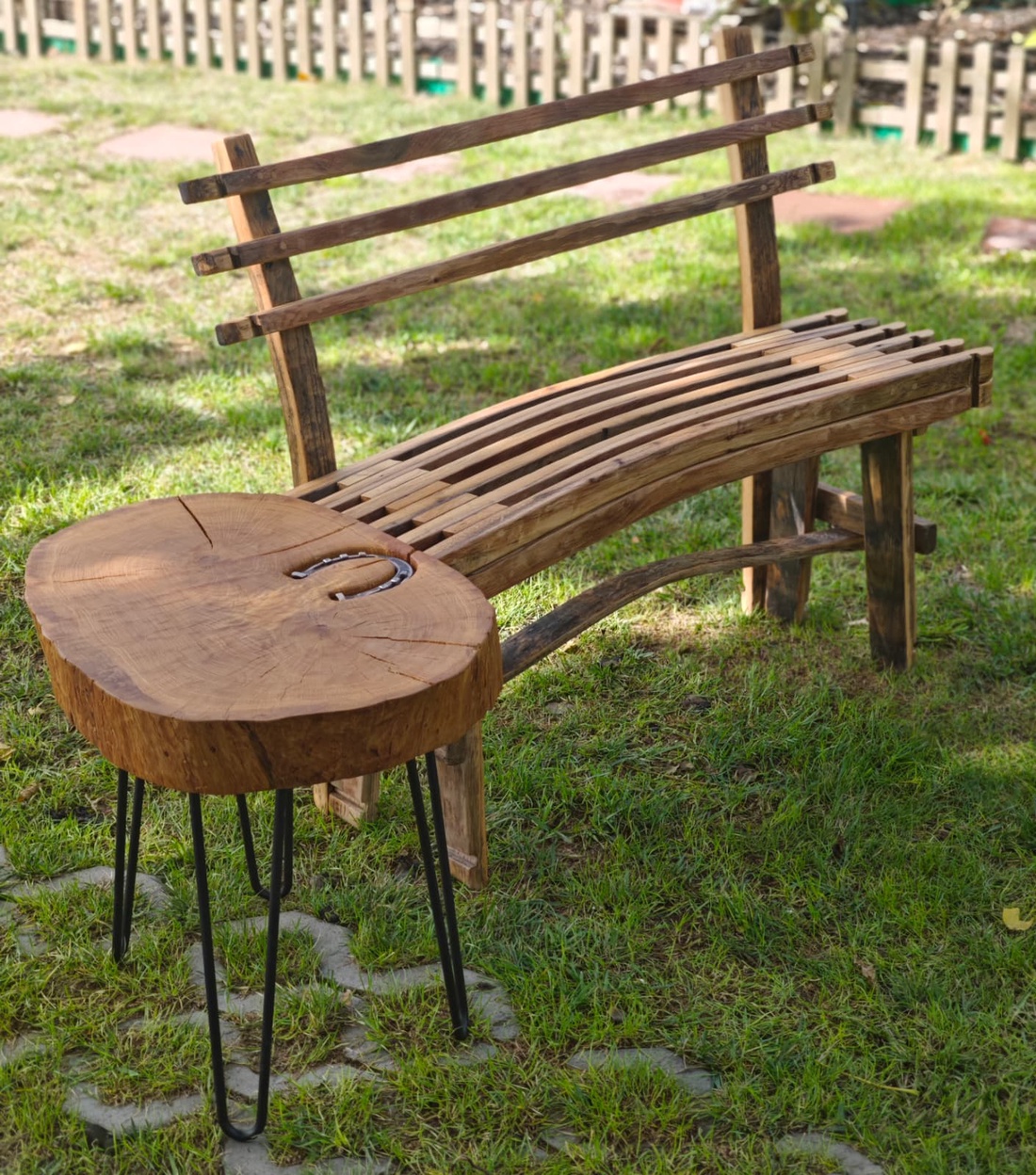 Bancă rustică cu spătar - casă & stil de viață - accesorii pentru casă și grădină - mobilier și bănci de grădină  - Artynos.ro