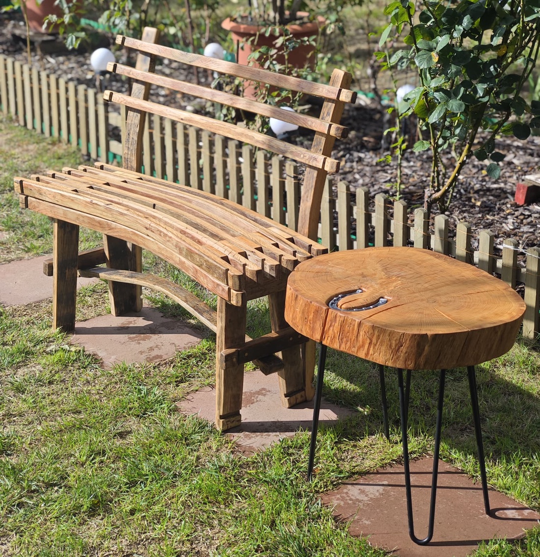 Bancă rustică cu spătar - casă & stil de viață - accesorii pentru casă și grădină - mobilier și bănci de grădină  - Artynos.ro