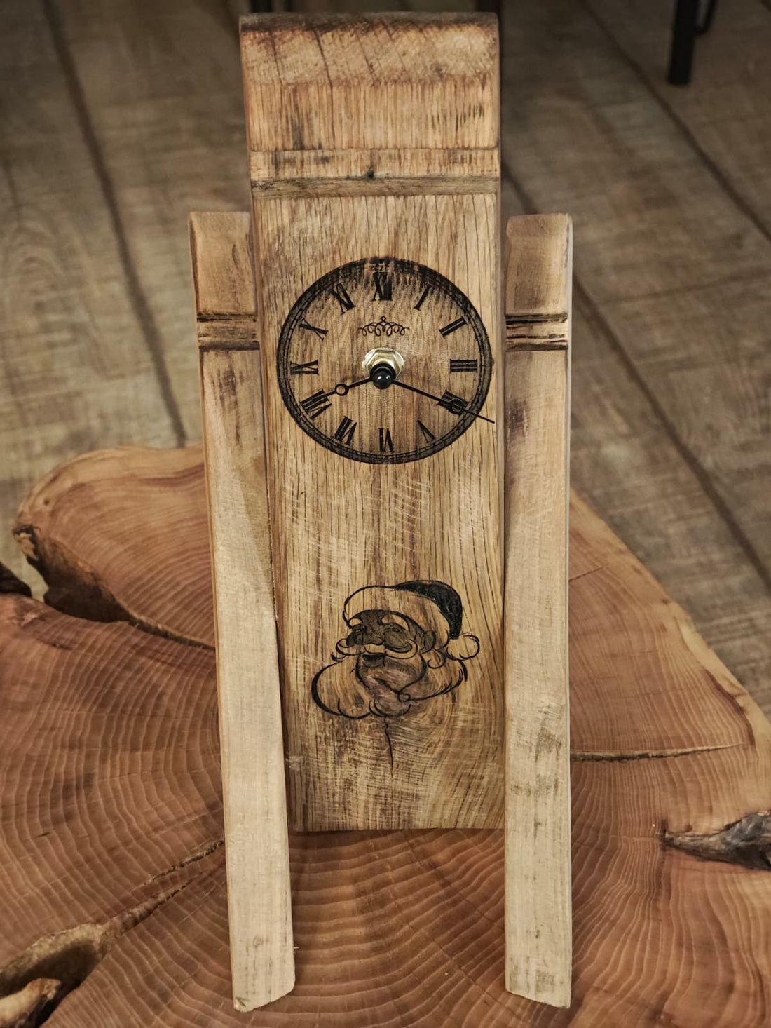 Ceas debirou din doagă de butoi - casă & stil de viață - decorațiuni de casă - decorațiuni de masă și rafturi - decorațiuni de masă - Artynos.ro