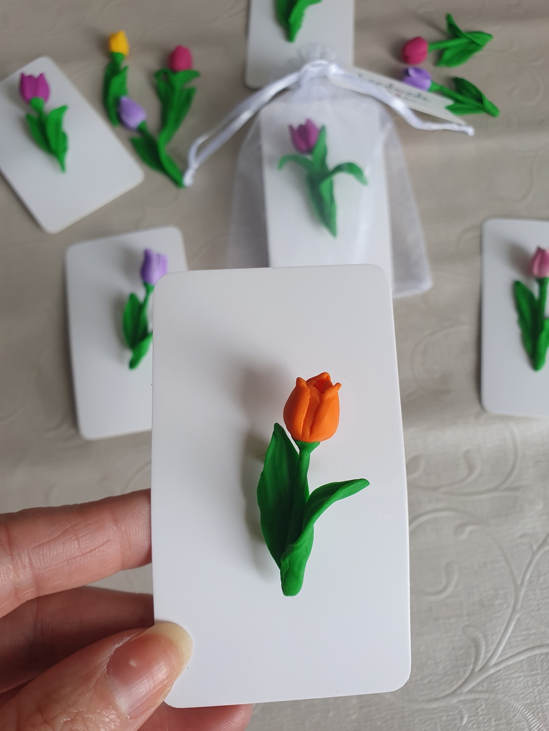 Lalea broșă mărțișor - bijuterii - broșe - Artynos.ro