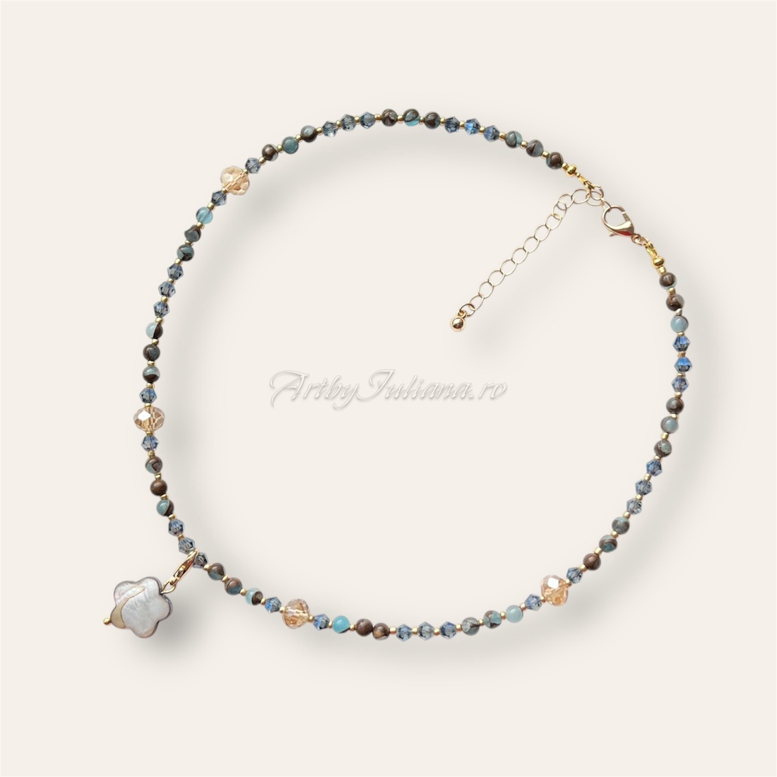 Colier handmade pietre semiprețioase Vacanța verii - bijuterii - coliere - coliere cu mărgele - Artynos.ro Colier handmade pietre semiprețioase Vacanța verii - bijuterii - coliere - coliere cu mărgele - Artynos.ro