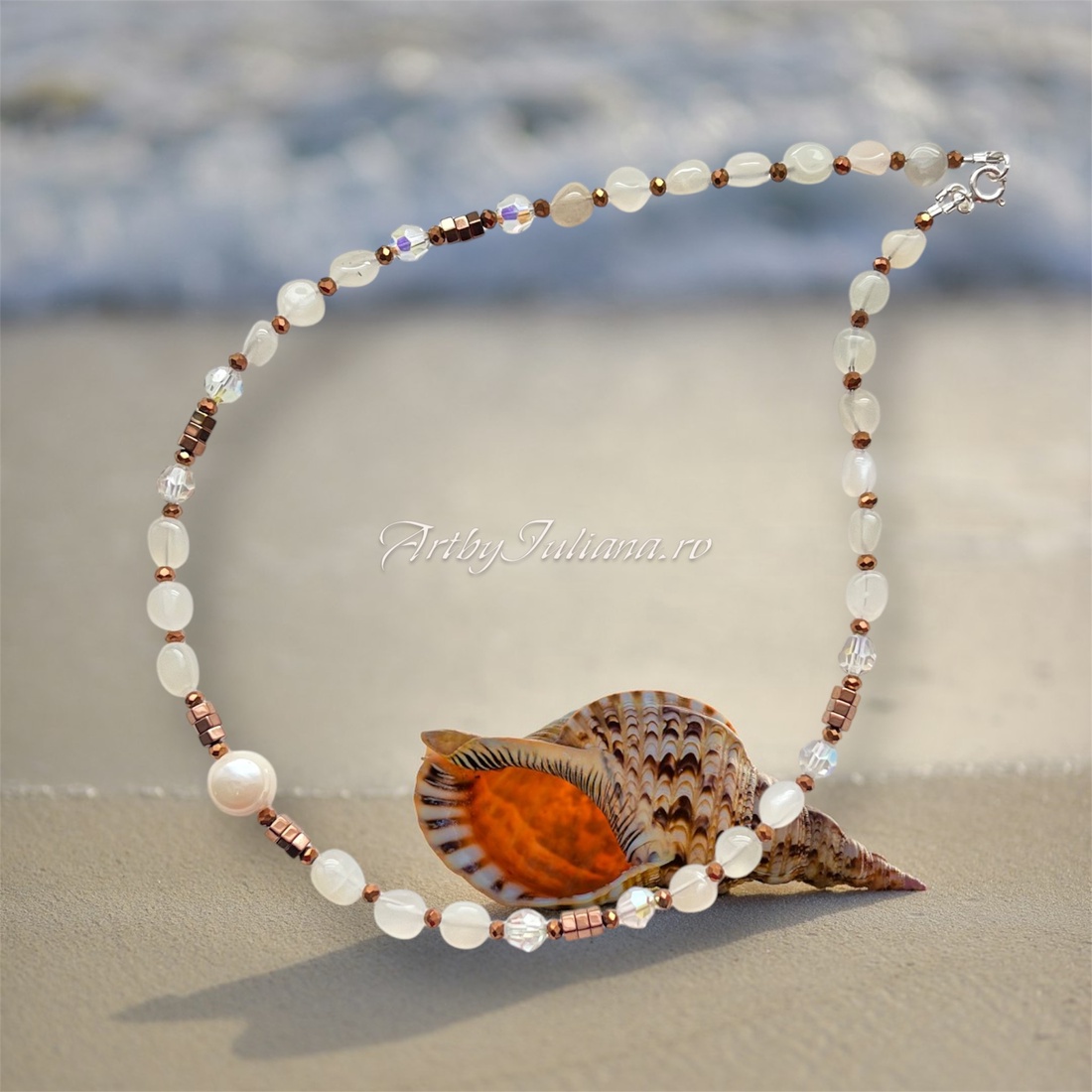 Colier handmade cu pietre semipretioase si argint Dimineață de vară - bijuterii - coliere - coliere cu mărgele - Artynos.ro Colier handmade cu pietre semipretioase si argint Dimineață de vară - bijuterii - coliere - coliere cu mărgele - Artynos.ro